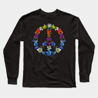 Hummingbird Peace Symbol, Save the Animals Long Sleeve T-Shirt